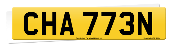 Registration number CHA 773N